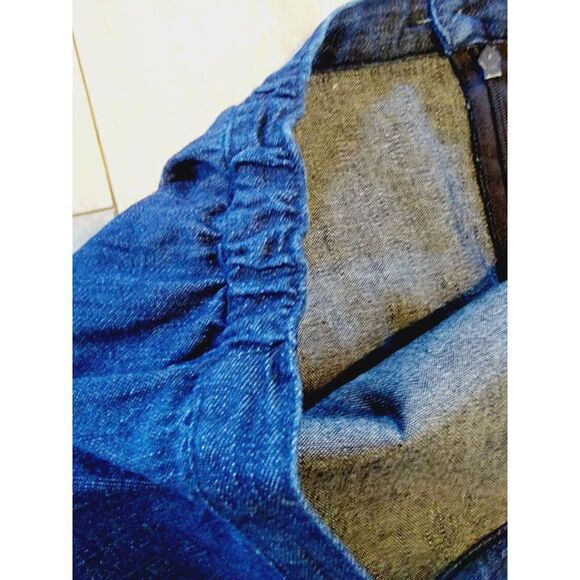 Chico’s Design 3 Denim Skirt Maxi XL Blue Jean Zip Cotton Long Slit Vintage - Picture 3 of 6